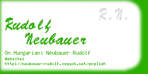 rudolf neubauer business card